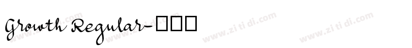 Growth Regular字体转换
